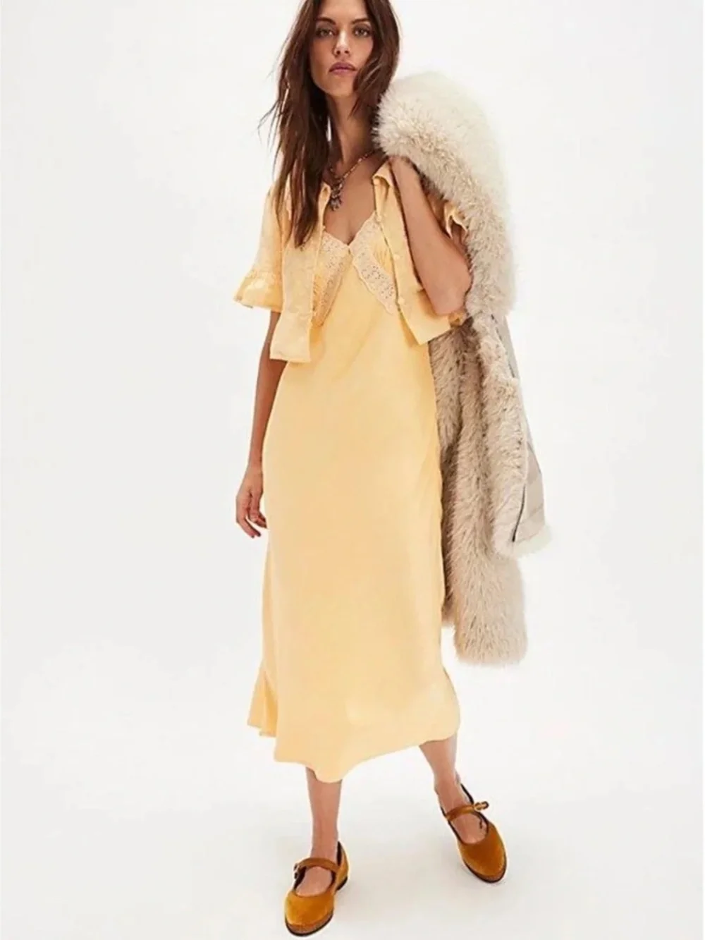 Free People Sweet Tea Bed - Jacket & Midi Dress Set